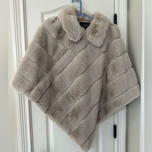 Faux Fur Poncho - LA Coalition - XL
